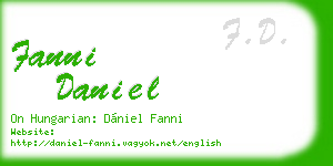 fanni daniel business card